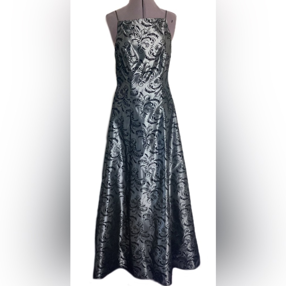 Vintage Gothic Maxi Dress 90s Y2K Witchy Prom Gown Size 8 - Picture 3 of 17